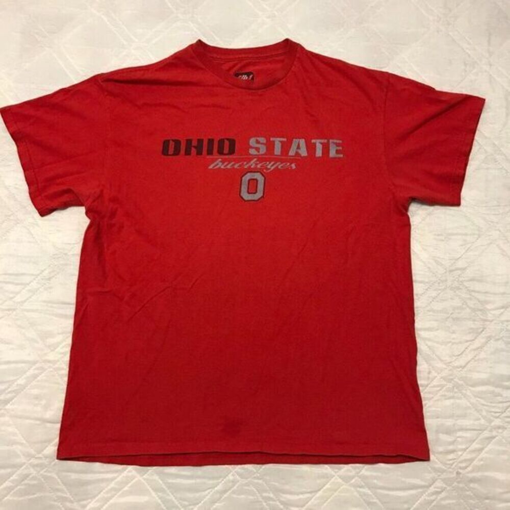 4thand1 Womens red Ohio State Buckeyes T shirt Large
